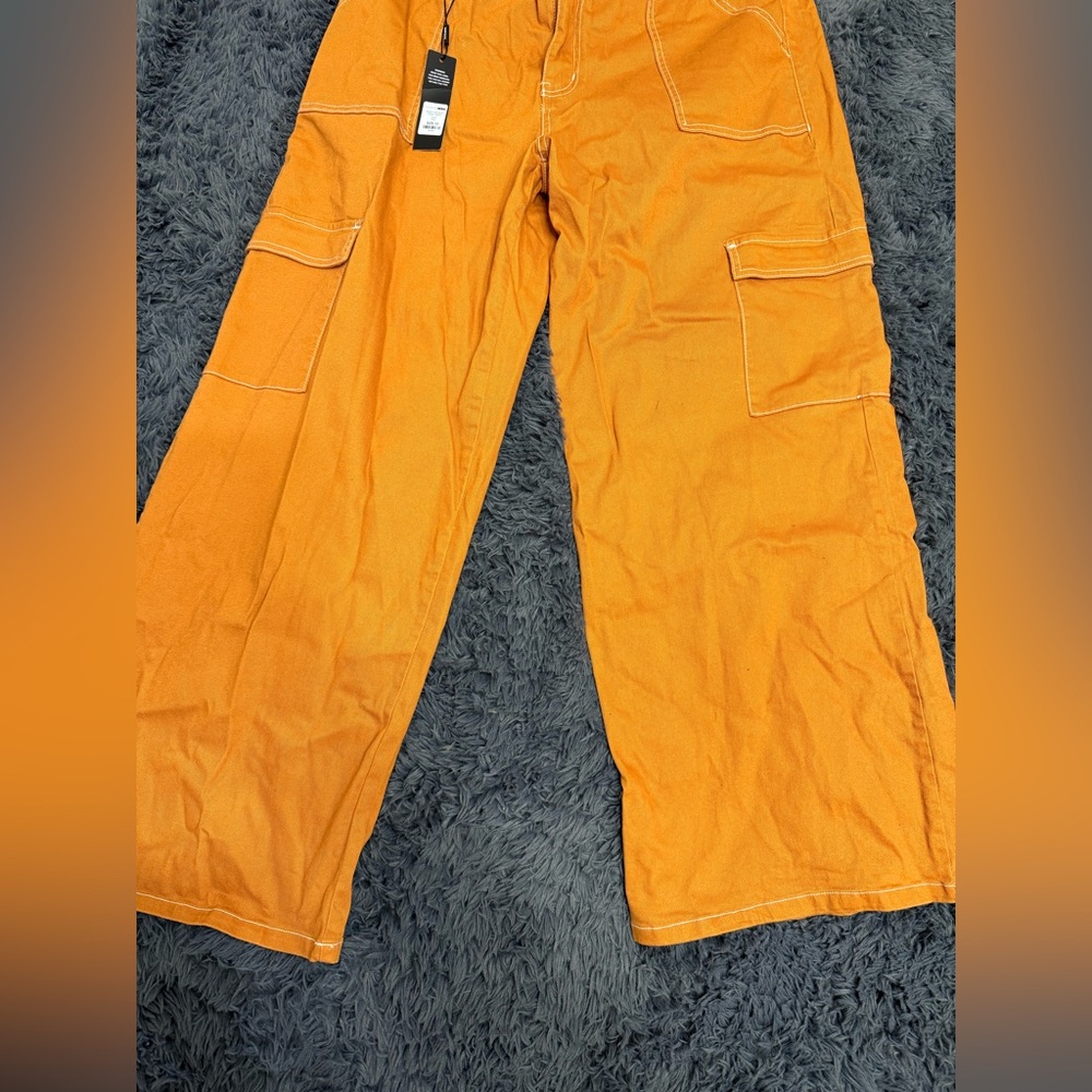 Fashion Nova Orange Cargo Pants